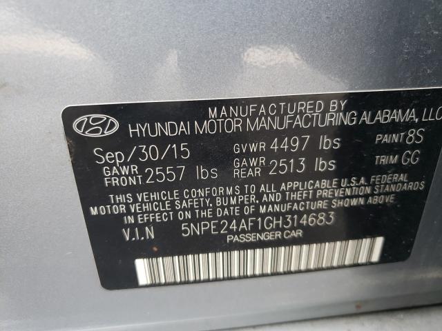 Photo 9 VIN: 5NPE24AF1GH314683 - HYUNDAI SONATA SE 