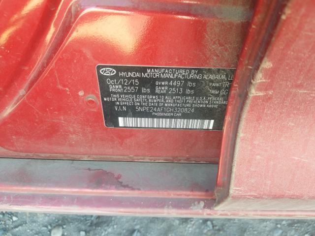 Photo 9 VIN: 5NPE24AF1GH320824 - HYUNDAI SONATA 