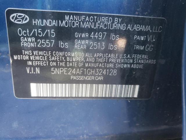 Photo 9 VIN: 5NPE24AF1GH324128 - HYUNDAI SONATA SE 