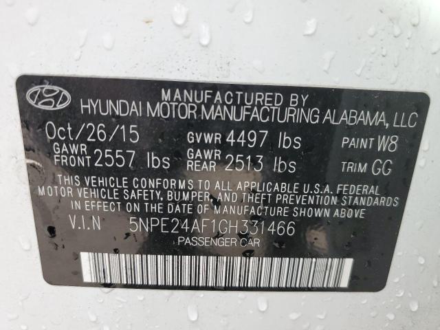 Photo 11 VIN: 5NPE24AF1GH331466 - HYUNDAI SONATA SE 