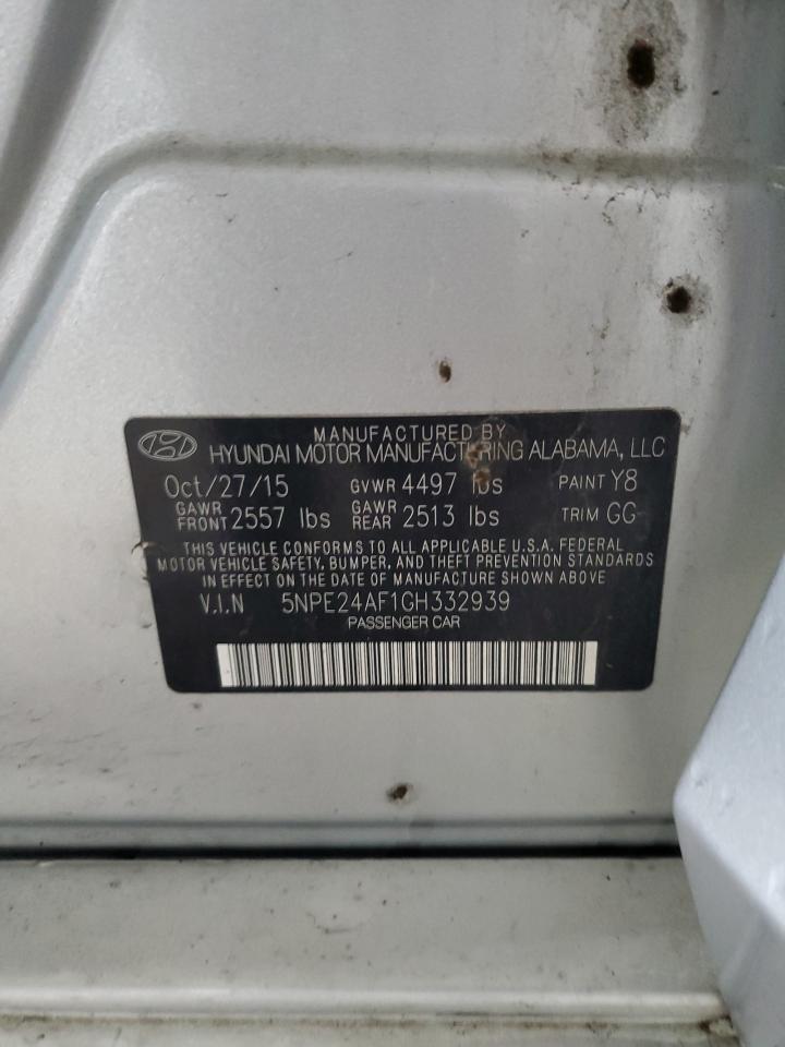 Photo 11 VIN: 5NPE24AF1GH332939 - HYUNDAI SONATA 