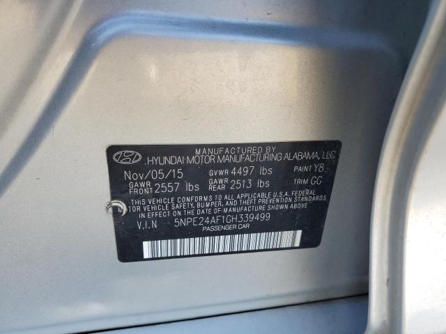 Photo 11 VIN: 5NPE24AF1GH339499 - HYUNDAI SONATA SE 