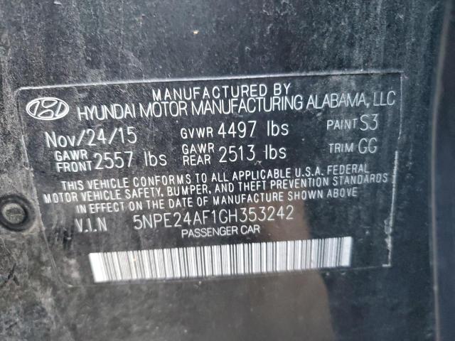 Photo 11 VIN: 5NPE24AF1GH353242 - HYUNDAI SONATA SE 