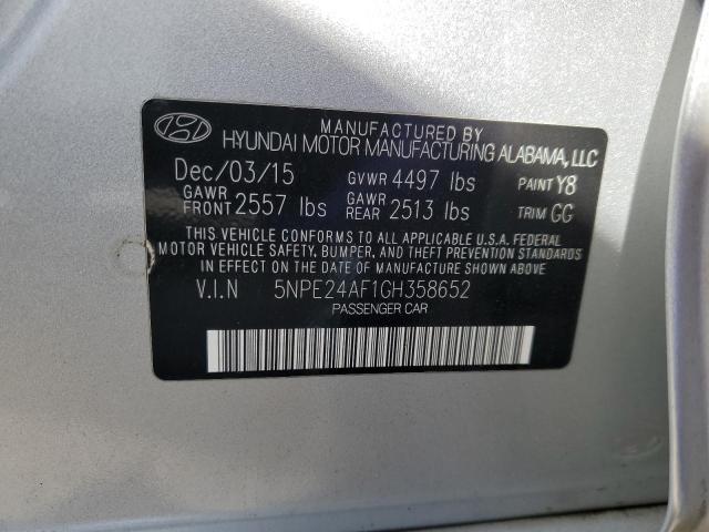 Photo 11 VIN: 5NPE24AF1GH358652 - HYUNDAI SONATA 