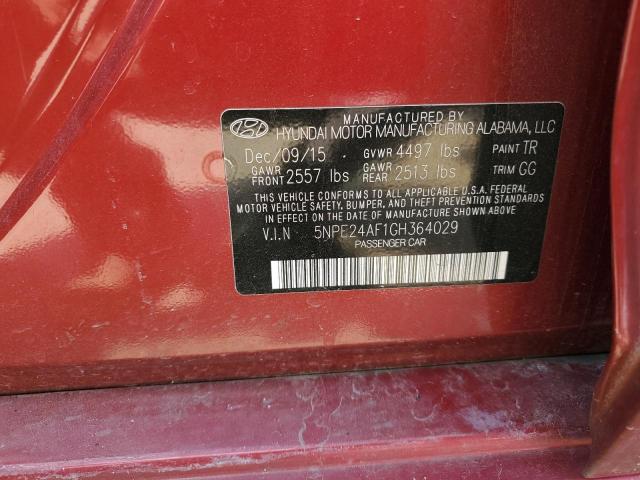 Photo 11 VIN: 5NPE24AF1GH364029 - HYUNDAI SONATA 