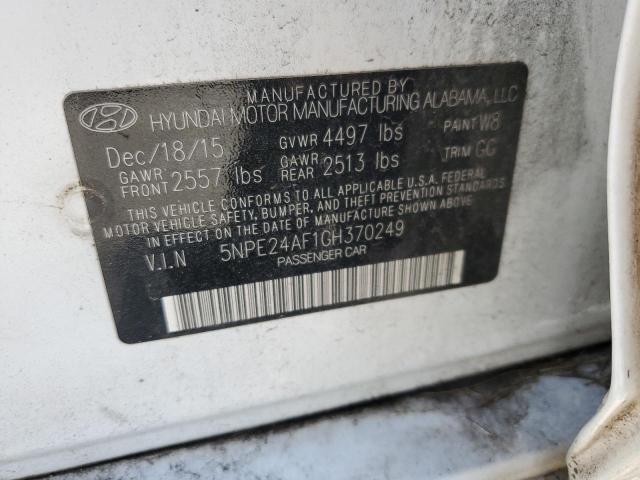 Photo 11 VIN: 5NPE24AF1GH370249 - HYUNDAI SONATA SE 