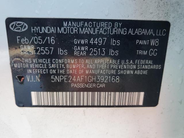 Photo 11 VIN: 5NPE24AF1GH392168 - HYUNDAI SONATA SE 