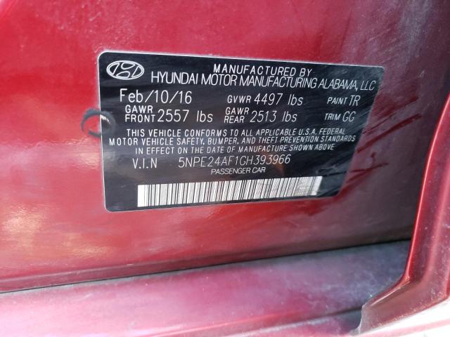 Photo 11 VIN: 5NPE24AF1GH393966 - HYUNDAI SONATA 