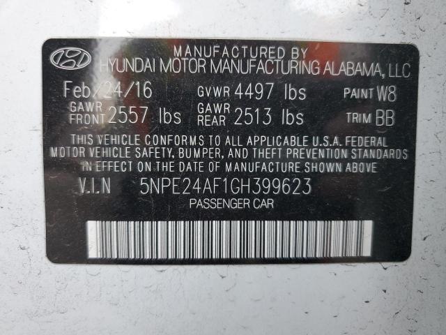 Photo 11 VIN: 5NPE24AF1GH399623 - HYUNDAI SONATA 