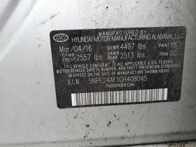 Photo 11 VIN: 5NPE24AF1GH408045 - HYUNDAI SONATA 