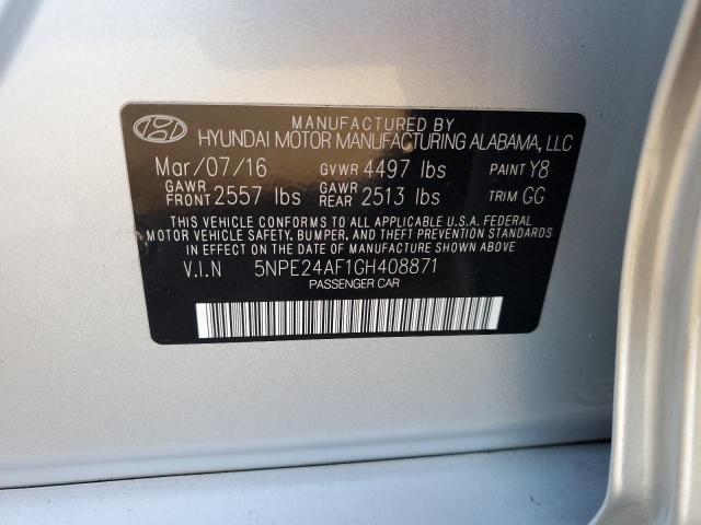 Photo 12 VIN: 5NPE24AF1GH408871 - HYUNDAI SONATA SE 