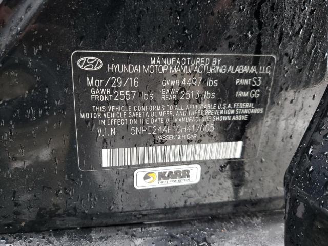 Photo 12 VIN: 5NPE24AF1GH417005 - HYUNDAI SONATA SE 