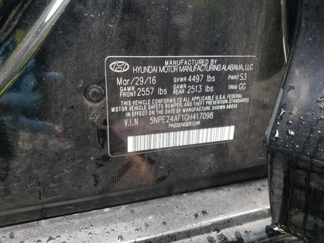 Photo 12 VIN: 5NPE24AF1GH417098 - HYUNDAI SONATA 