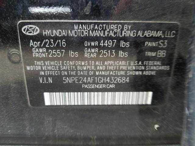 Photo 9 VIN: 5NPE24AF1GH432684 - HYUNDAI SONATA SE 