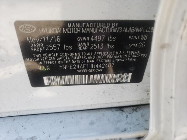 Photo 9 VIN: 5NPE24AF1HH442407 - HYUNDAI SONATA SE 