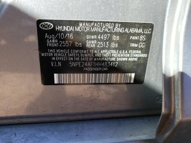 Photo 9 VIN: 5NPE24AF1HH483412 - HYUNDAI SONATA SE 