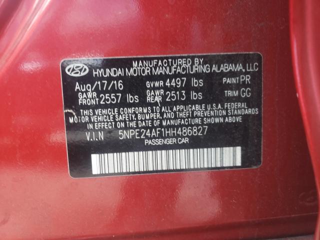 Photo 9 VIN: 5NPE24AF1HH486827 - HYUNDAI SONATA SE 