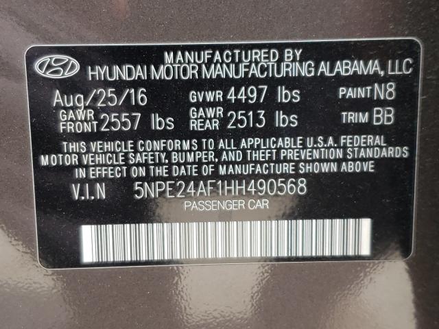 Photo 9 VIN: 5NPE24AF1HH490568 - HYUNDAI SONATA SE 