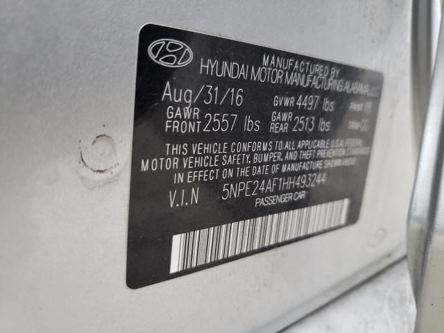 Photo 9 VIN: 5NPE24AF1HH493244 - HYUNDAI SONATA SE 