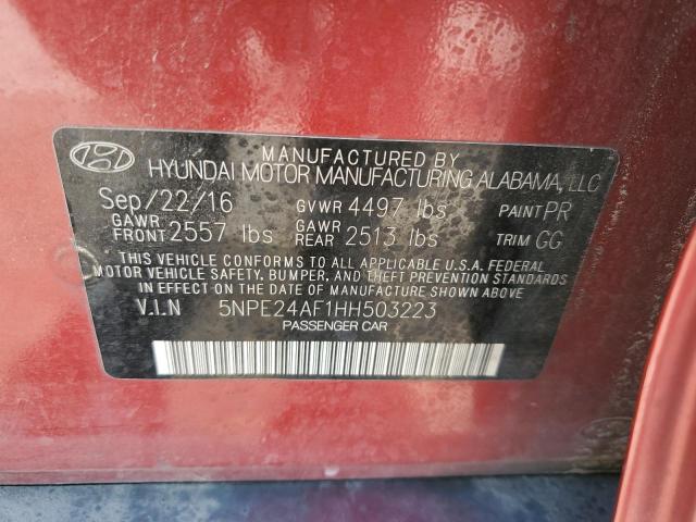 Photo 11 VIN: 5NPE24AF1HH503223 - HYUNDAI SONATA SE 