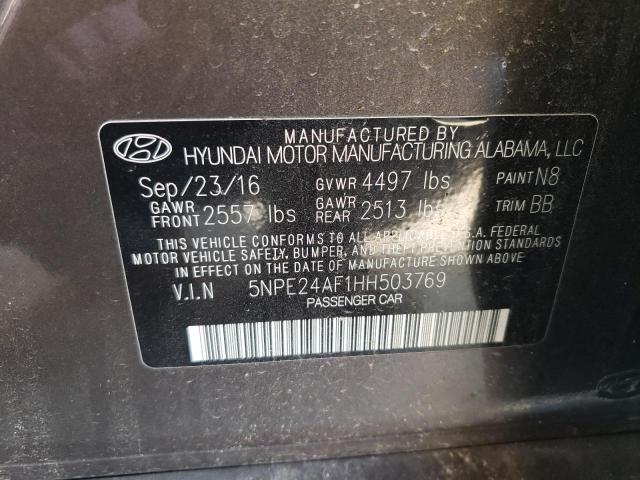 Photo 9 VIN: 5NPE24AF1HH503769 - HYUNDAI SONATA SE 