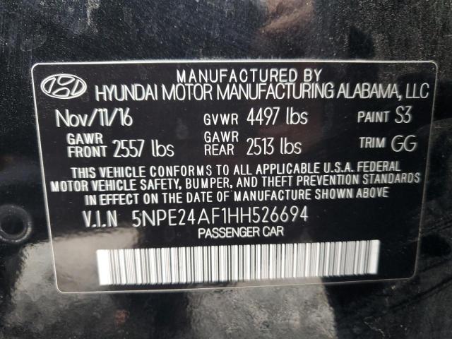 Photo 11 VIN: 5NPE24AF1HH526694 - HYUNDAI SONATA SE 