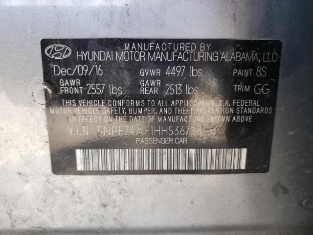 Photo 9 VIN: 5NPE24AF1HH536738 - HYUNDAI SONATA SE 