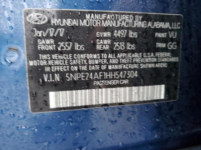 Photo 11 VIN: 5NPE24AF1HH547304 - HYUNDAI SONATA SE 