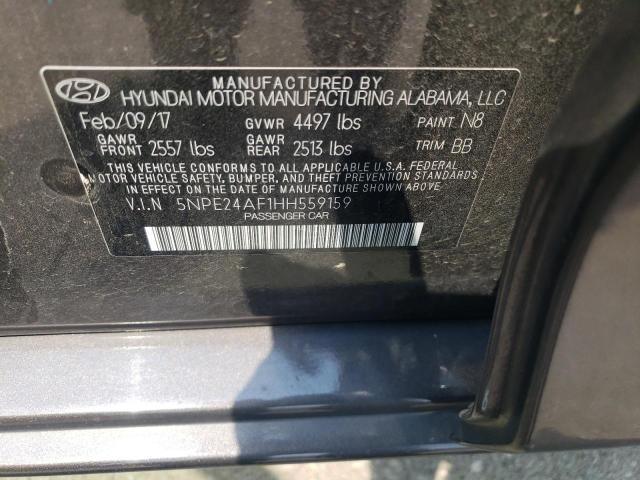 Photo 11 VIN: 5NPE24AF1HH559159 - HYUNDAI SONATA SE 