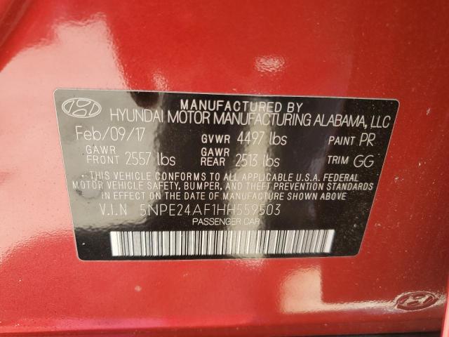 Photo 11 VIN: 5NPE24AF1HH559503 - HYUNDAI SONATA 