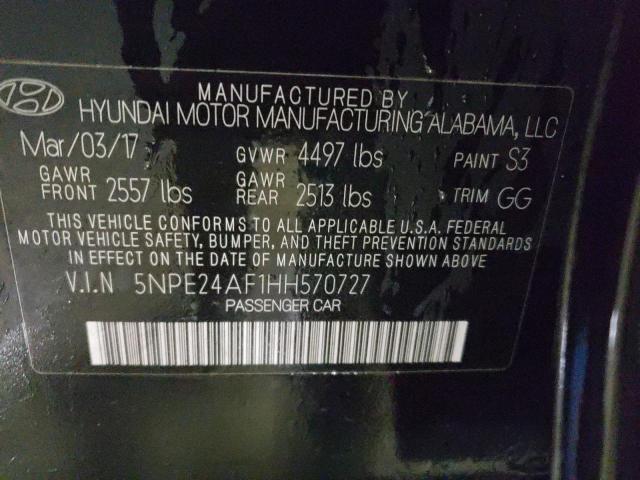 Photo 11 VIN: 5NPE24AF1HH570727 - HYUNDAI SONATA SE 