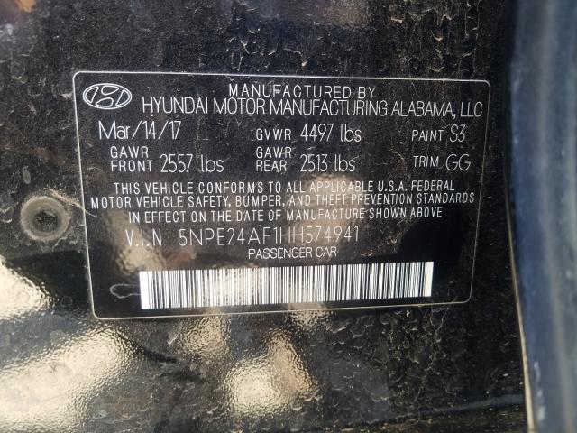 Photo 9 VIN: 5NPE24AF1HH574941 - HYUNDAI SONATA SE 