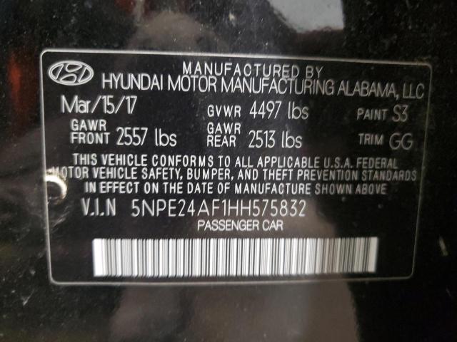 Photo 12 VIN: 5NPE24AF1HH575832 - HYUNDAI SONATA SE 