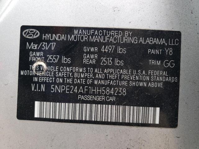 Photo 11 VIN: 5NPE24AF1HH584238 - HYUNDAI SONATA 