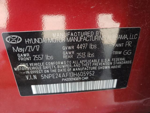 Photo 11 VIN: 5NPE24AF1JH605952 - HYUNDAI SONATA SE 