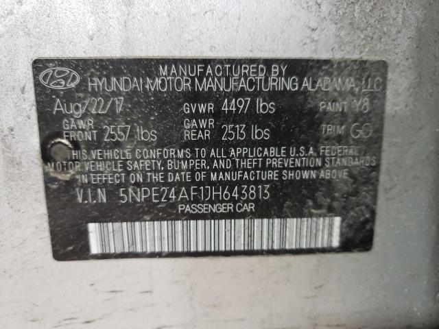 Photo 9 VIN: 5NPE24AF1JH643813 - HYUNDAI SONATA SE 