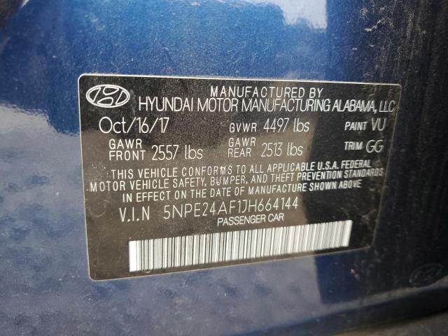 Photo 11 VIN: 5NPE24AF1JH664144 - HYUNDAI SONATA SE 