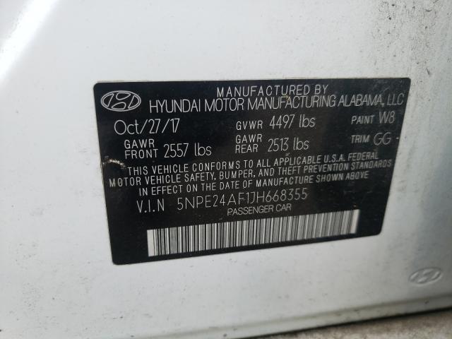 Photo 9 VIN: 5NPE24AF1JH668355 - HYUNDAI SONATA SE 