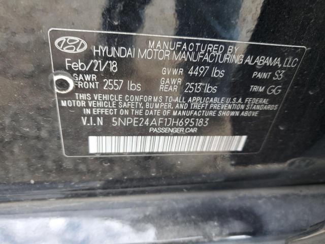 Photo 11 VIN: 5NPE24AF1JH695183 - HYUNDAI SONATA SE 