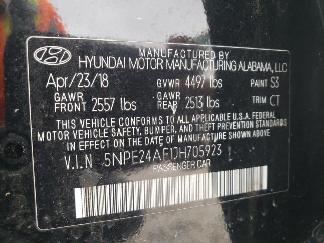 Photo 9 VIN: 5NPE24AF1JH705923 - HYUNDAI SONATA SE 