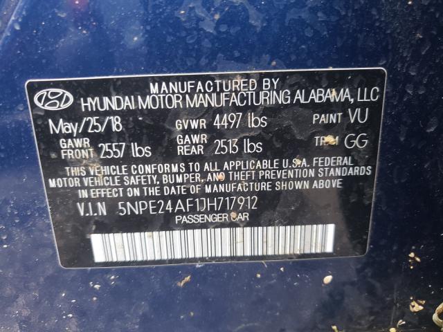 Photo 9 VIN: 5NPE24AF1JH717912 - HYUNDAI SONATA SE 