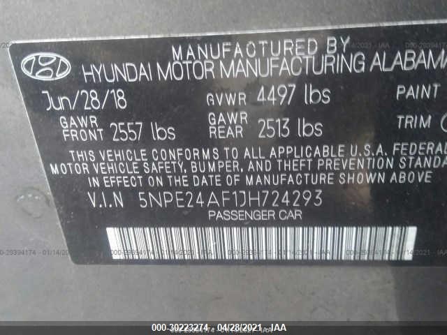 Photo 8 VIN: 5NPE24AF1JH724293 - HYUNDAI SONATA 