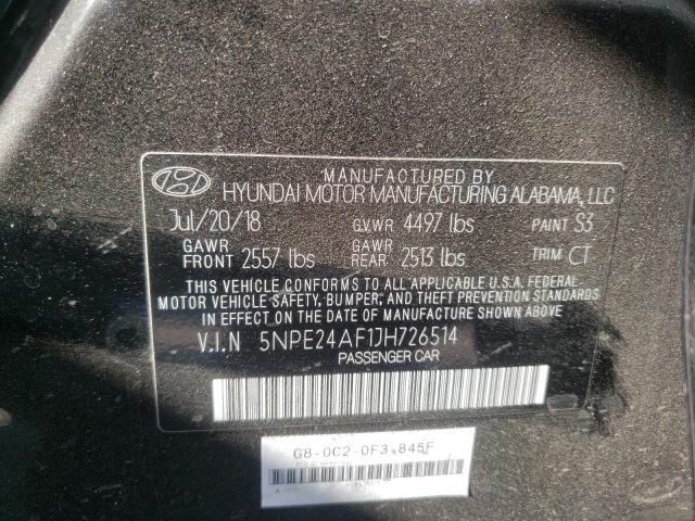 Photo 9 VIN: 5NPE24AF1JH726514 - HYUNDAI SONATA SE 