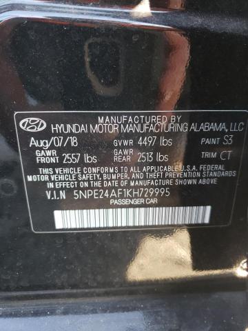 Photo 11 VIN: 5NPE24AF1KH729995 - HYUNDAI SONATA SE 