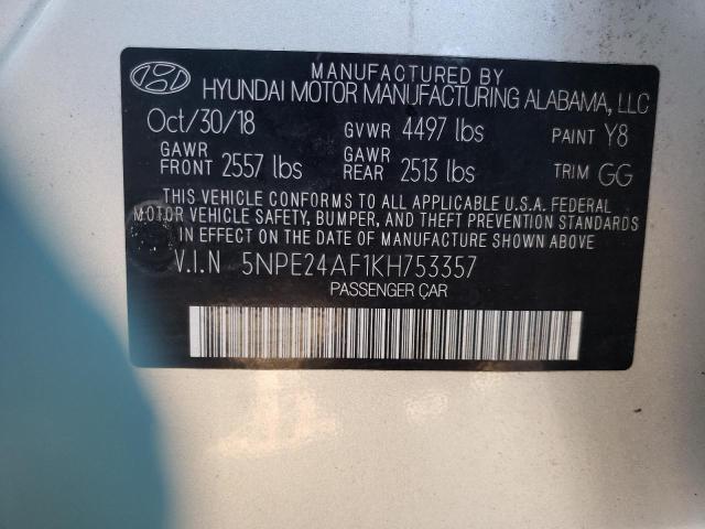 Photo 9 VIN: 5NPE24AF1KH753357 - HYUNDAI SONATA SE 