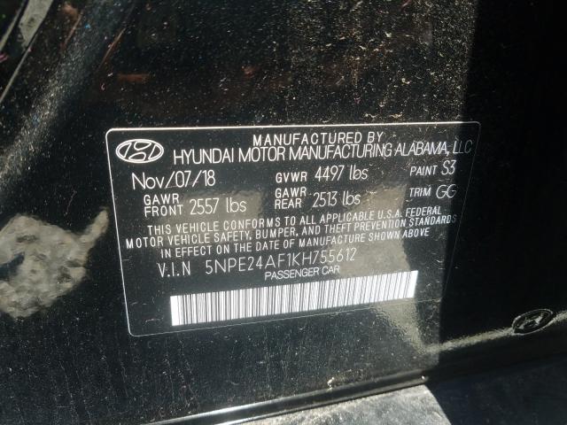 Photo 9 VIN: 5NPE24AF1KH755612 - HYUNDAI SONATA SE 