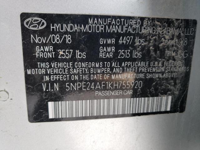 Photo 11 VIN: 5NPE24AF1KH755920 - HYUNDAI SONATA SE 