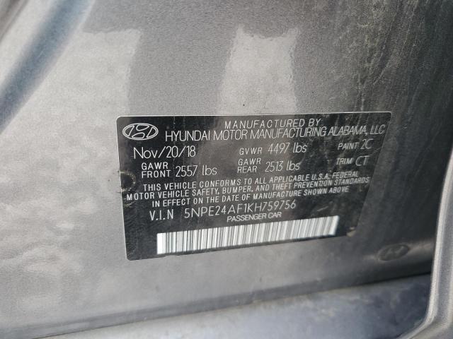 Photo 11 VIN: 5NPE24AF1KH759756 - HYUNDAI SONATA SE 