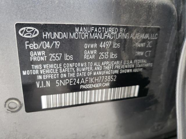 Photo 11 VIN: 5NPE24AF1KH773852 - HYUNDAI SONATA 