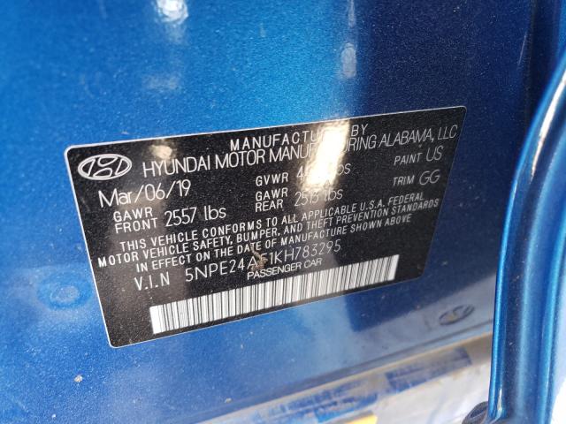 Photo 9 VIN: 5NPE24AF1KH783295 - HYUNDAI SONATA SE 